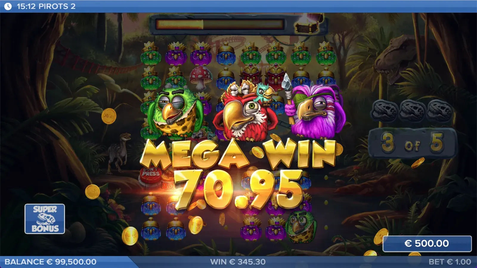 Schermata Mega Win di Pirots 2