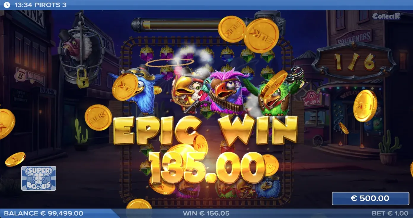 Schermata Epic Win di Pirots 3