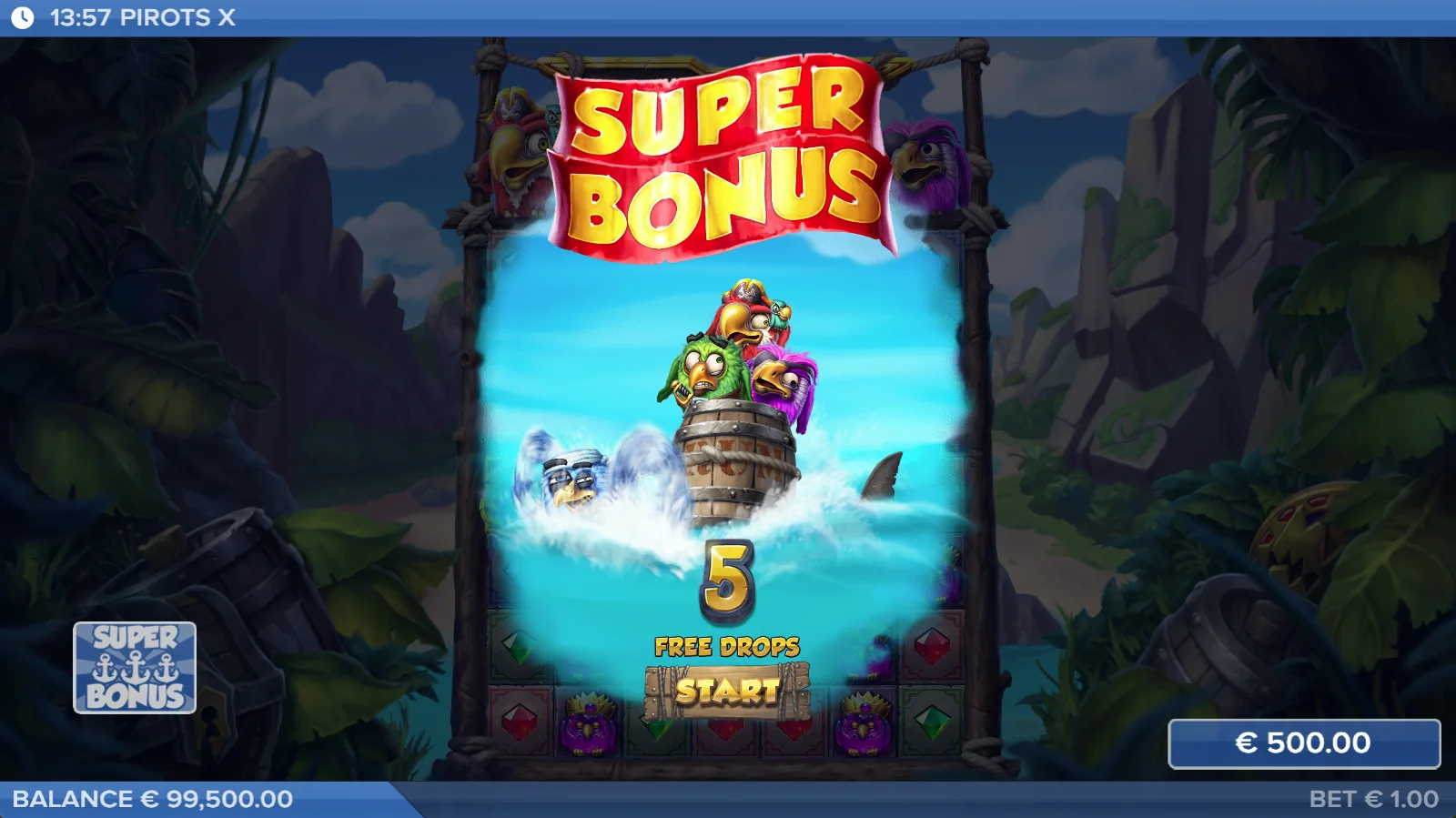 Il gioco bonus di Pirots X con la griglia espansa e i wild